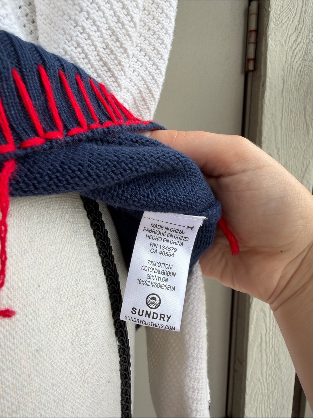 Sundry La Mer Striped Sweater Nautical Cotton Blend - Picture 6 of 7